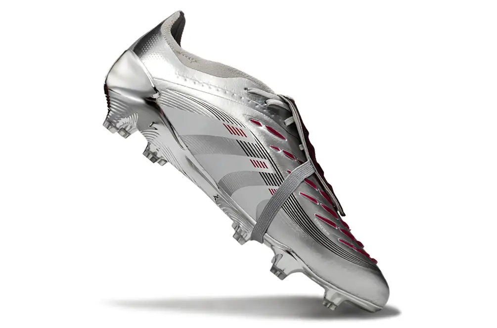Adidas Predator Elite Fold-over Tongue FG JUDE BELLINGHAM Chrome Dream - Silver Metallic/Legacy Burgundy/Maroon Limited Edition